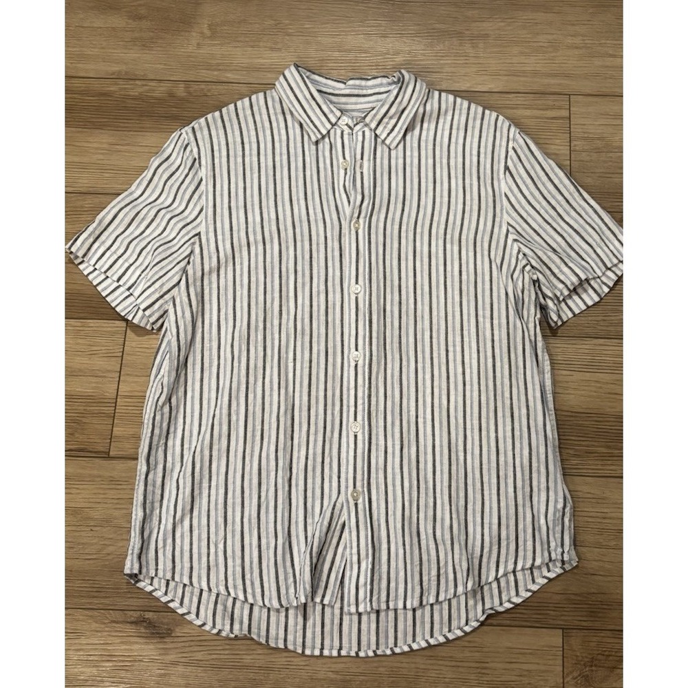 Panama‎ Jack Men's Linen Blend Short Sleeve Casual Button Down Size Large